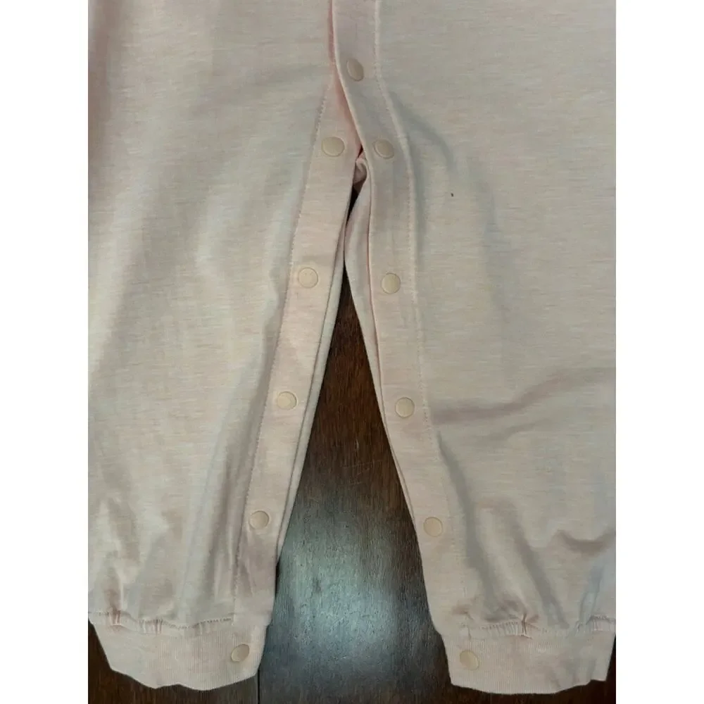 NEST Pantone Bellini Peach Baby Snap-Front Romper, Size 18-24 Months